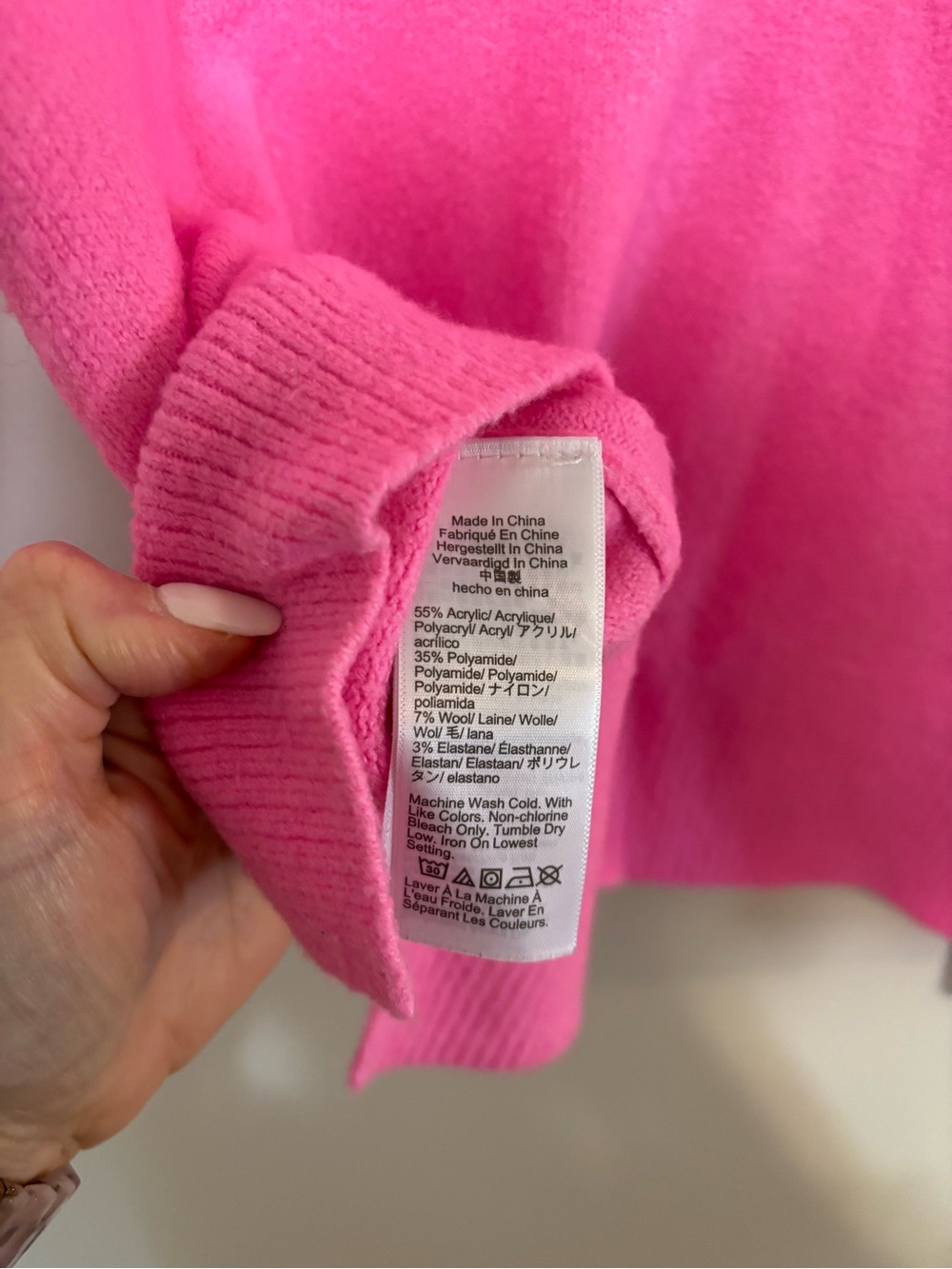 J. Crew Crewneck Sweater in Hot Pink - Picture 5 of 5